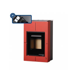 Krbová kamna HS Flamingo AQUAFLAM VARIO SAPORO 11/5kW červená, elektronická regulace