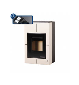 Krbová kamna HS Flamingo AQUAFLAM VARIO SAPORO 11/7kW krémová, elektronická regulace