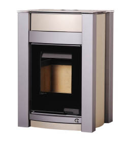 Krbová kamna HS Flamingo AQUAFLAM VARIO KALMAR 11kW olivová (teplovzdušná verze)