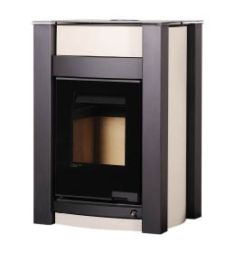 Krbová kamna HS Flamingo AQUAFLAM VARIO KALMAR 11kW krémová (teplovzdušná verze)