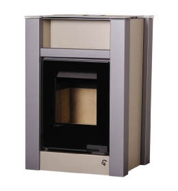 Krbová kamna HS Flamingo AQUAFLAM VARIO LEND 11kW olivová (teplovzdušná verze)