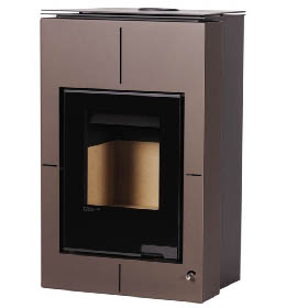 Krbová kamna HS Flamingo AQUAFLAM VARIO SAPORO 11kW hnědá - sametová (teplovzdušná verze)