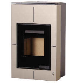 Krbová kamna HS Flamingo AQUAFLAM VARIO SAPORO 11kW olivová (teplovzdušná verze)