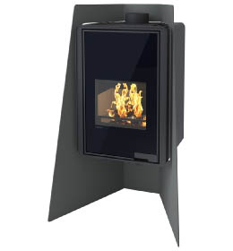 Krbová kamna HS Flamingo DELUXE ISLAND, černá