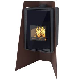 Krbová kamna HS Flamingo DELUXE  ISLAND, hnědá - sametová