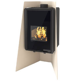 Krbová kamna HS Flamingo DELUXE ISLAND, krémová