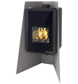 Krbová kamna HS Flamingo DELUXE ISLAND, šedá
