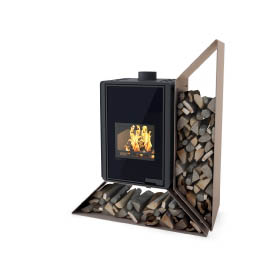 Krbová kamna HS Flamingo DELUXE KAMPA pravá, olivová