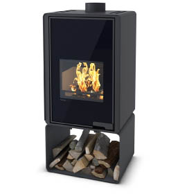 Krbová kamna HS Flamingo DELUXE PENTAI, černá