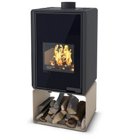 Krbová kamna HS Flamingo DELUXE PENTAI, krémová