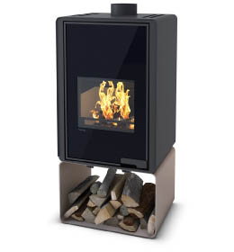 Krbová kamna HS Flamingo DELUXE PENTAI, olivová