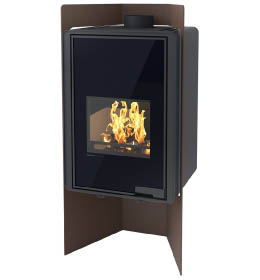 Krbová kamna HS Flamingo DELUXE PULAU, hnědá - sametová