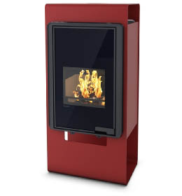 Krbová kamna HS Flamingo DELUXE SINGA, červená