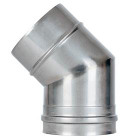 Koleno nerez 1mm - pevné 45* 180mm