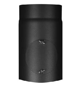 Trubka 180mm/25cm s čistícím otvorem černá