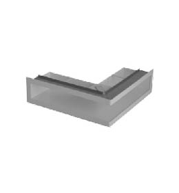 Ventilační otvory s montážním rámem – rohové 500 x 300 x 70 mm bílá