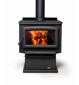 Kanadská kamna Pacific Energy SUMMIT s podstavcem, černé dveře