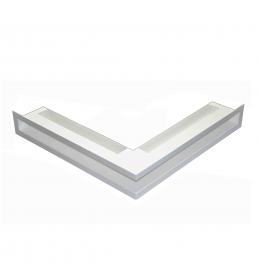 KRBOVÁ MŘÍŽKA OTEVŘENÁ ROHOVÁ 50X50X9 BÍLÁ