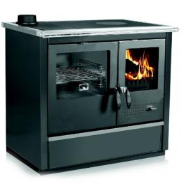 Sporák na tuhá paliva NORTH 8,73 kW, levý, černý