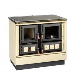 KVS Moravia VSP-9112.3490-OP Klaudie béžový levý, titanové (zlaté) doplňky, dřevěná držadla, smaltovaný černý rám plotny, ocelová plotna dělená stříka