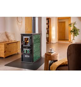 Kamna na vaření a vytápění KVS Moravia SIMON 9190 zelená