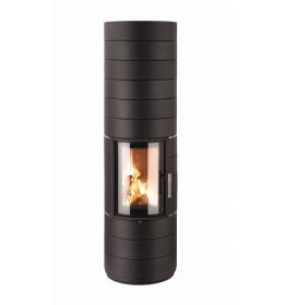 Leda Colona černý lak, kulatá dvířka, zadní odkouření, černý lak