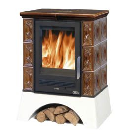 Kachlová kamna ABX s kombi vložkou Helvetia KP