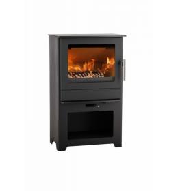 Krbová kamna HETA Inspire 45H s integrovaným spodním dřevníkem