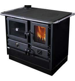 Sporák na tuhá paliva s výměníkem MBS THERMO MAGNUM PLUS sporák s TV černý levý