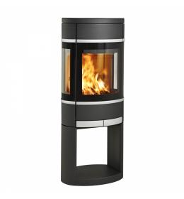 Scan 68-12 černý lak s bočním prosklením,hliníkové lišty