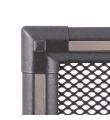 Krbová mřížka 16x32cm s žaluzií EXCLUSIVE grafit / inox