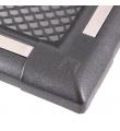 Krbová mřížka 16x32cm s žaluzií EXCLUSIVE grafit / inox