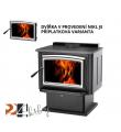 Kanadská kamna Pacific Energy Vista LE s podstavcem, černé dveře