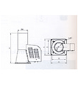 Komínový ventilátor M500 se čtvercovou podstavou průměr 200 mm